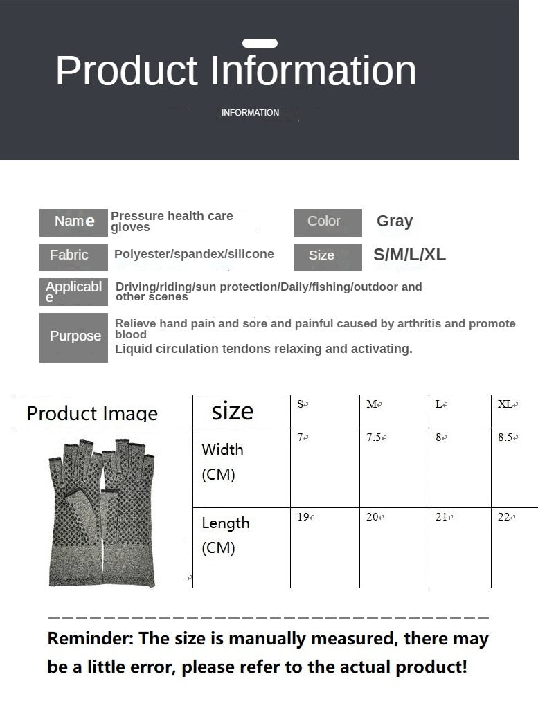Guantes de compresión para aliviar el dolor articular